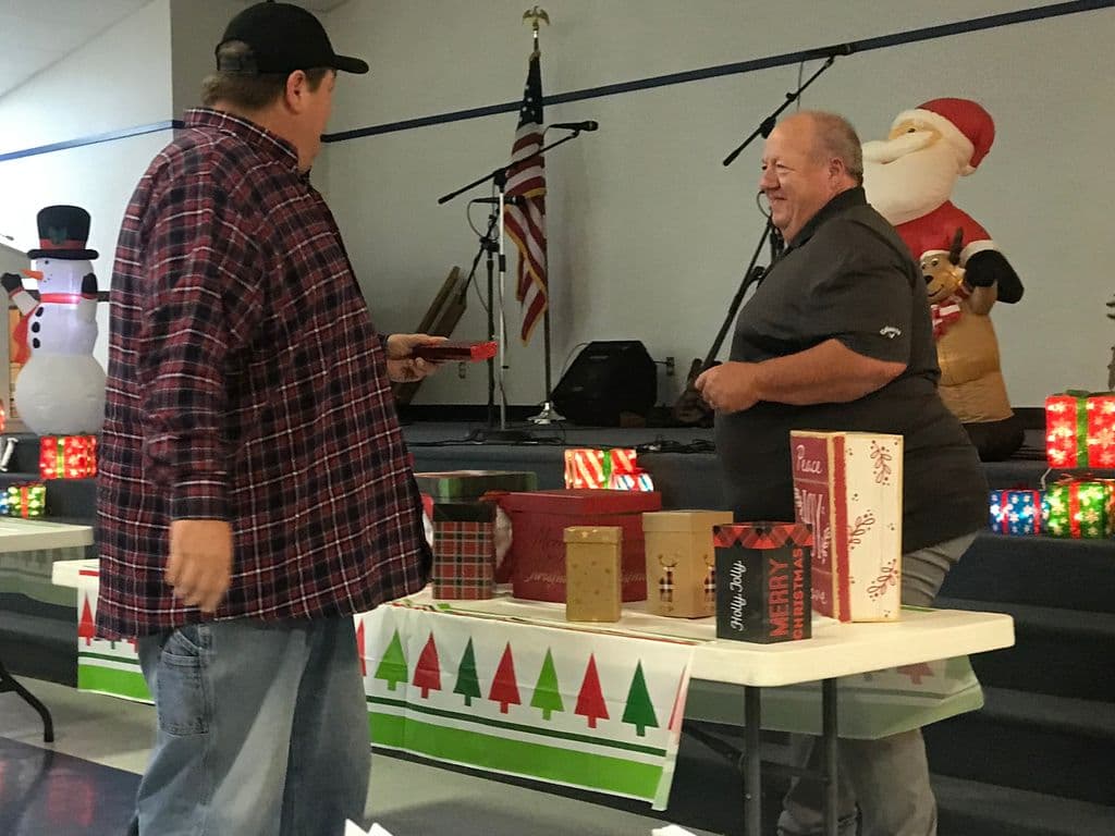Ernie at a Christmas gathering